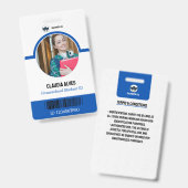 Badge Carte d'identité étudiante | Carte d'identité de l (Avant & arrière)