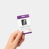 Badge Carte d'identité Fade Dark Purple (Vertical/Portra (Manuel / portable)