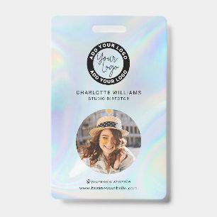 Badge Carte d'identité holographique pour employés avec 