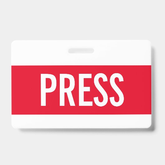 Badge Carte d'identité horizontale Red Press All Access  (Avant)