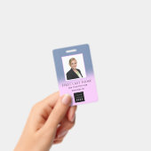 Badge Carte d'identité infirmière avec code-barres photo (Manuel / portable)