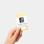 Badge Carte d'identité jaune vif (vertical/Portrait) (Manuel / portable)