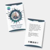 Badge Carte d'identité Logo photo de l'employé Personnal (Avant & arrière)