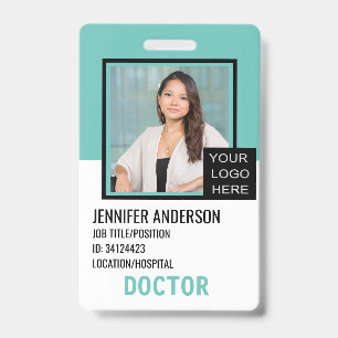 Badge Carte d'identité médicale d'hôpital avec logo
