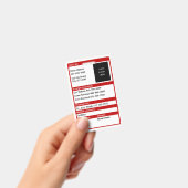 Badge Carte d'identité médicale d'urgence (Manuel / portable)