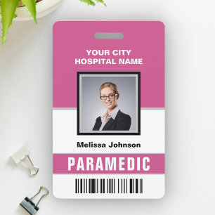 Badge Carte d'identité médicale d'urgence avec nom et ph