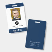 Badge Carte d'identité médicale modifiable avec couleur (Avant & arrière)