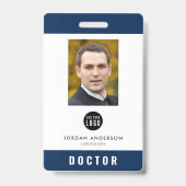Badge Carte d'identité médicale modifiable avec couleur (Avant)