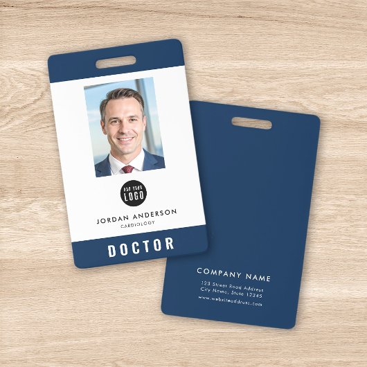 Badge Carte d'identité médicale modifiable avec couleur