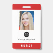 Badge Carte d'identité médicale modifiable avec logo et  (Avant)