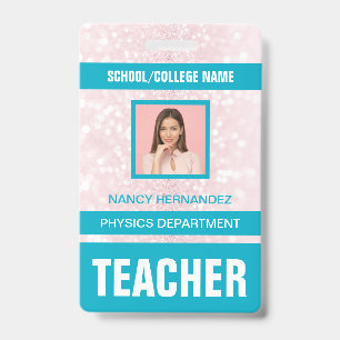 Badge Carte d'identité minimaliste pour enseignant moder