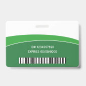 Badge Carte d'identité moderne avec logo, photo, code-ba (Arrière)