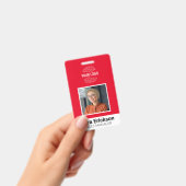 Badge Carte d'identité moderne Code barre employé (Manuel / portable)