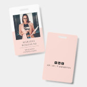Badge Carte d'identité moderne | Conseillère commerciale (Avant & arrière)