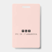 Badge Carte d'identité moderne | Conseillère commerciale (Arrière)