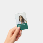 Badge Carte d'identité moderne Dark Gree | Insigne emplo (Manuel / portable)