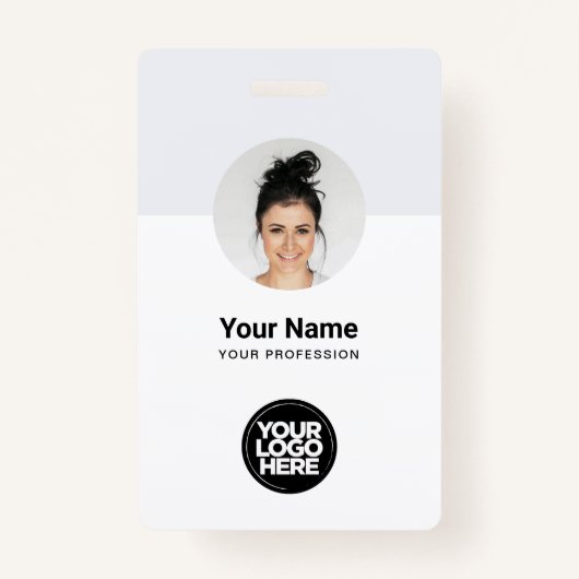 Badge Carte d'identité moderne de l'employé personnalisé (Devant)