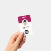 Badge Carte d'identité moderne de l'employé personnalisé (Manuel / portable)