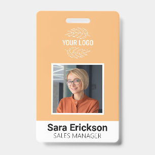 Badge Carte d'identité moderne de pêche Affaires Employé