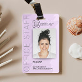 Badge Carte d'identité moderne du personnel de bureau