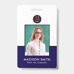 Badge Carte d'identité moderne Employé commercial mini