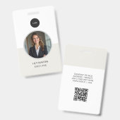 Badge Carte d'identité moderne | Employé commercial mini (Avant & arrière)