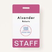 Badge Carte d'identité moderne | Employé commercial mini (Devant)