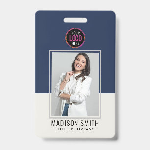 Badge Carte d'identité moderne Employé commercial mini