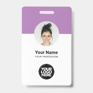 Badge Carte d'identité moderne employé lavande Minimalis