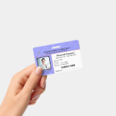 Badge Carte d'identité moderne - Logo Code barre des emp (Manuel / portable)