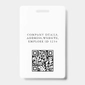 Badge Carte d'identité moderne | Logo de l'entreprise pe (Arrière)