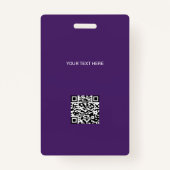 Badge Carte d'identité moderne logo personnalisé photo c (Dos)