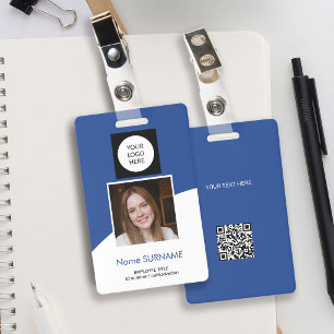 Badge Carte d'identité moderne logo personnalisé photo c