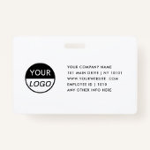 Badge Carte d'identité moderne | Logo Photo Badg Entrepr (Dos)