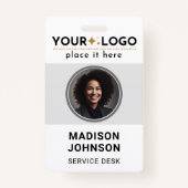 Badge Carte d'identité moderne Minimaliste Entreprise Em (Devant)