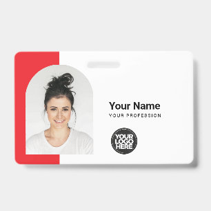 Badge Carte d'identité moderne personnalisée avec photo 