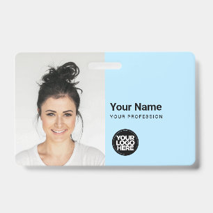 Badge Carte d'identité moderne personnalisée avec QR sim