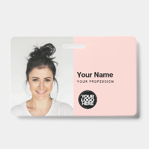 Badge Carte d'identité moderne personnalisée avec QR sim