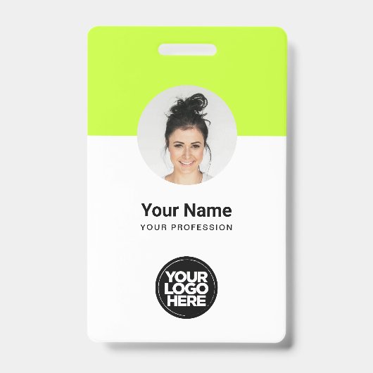 Badge Carte d'identité moderne personnalisée de l'employ (Avant)