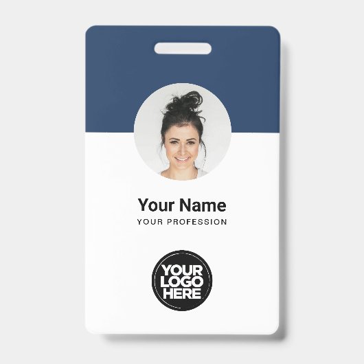 Badge Carte d'identité moderne personnalisée de l'employ (Front)