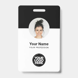 Badge Carte d'identité moderne personnalisée employé noi