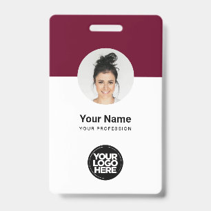 Badge Carte d'identité moderne personnalisée pour employ