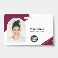 Carte d'identité moderne personnalisée Simple QR A