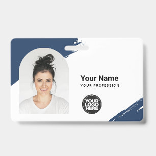 Badge Carte d'identité moderne personnalisée Simple QR A