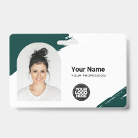 Carte d'identité moderne personnalisée Simple QR A