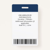 Badge Carte d'identité moderne | QR minimaliste des empl (Dos)