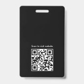 Badge Carte d'identité notariale avec code QR, noire et (Arrière)