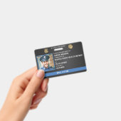 Badge Carte d'identité personnalisable d'agent de police (Manuel / portable)