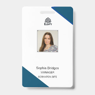 Badge carte d'identité personnalisable de l'employé