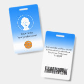 Badge Carte d'identité personnalisée (Avant & arrière)